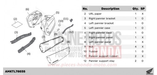 KIT,PANNIER CASE SET *NHC64M* NT1100DR de 2024
